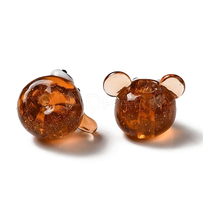 Handmade Gold Sand Lampwork Beads LAMP-Q033-03A-1