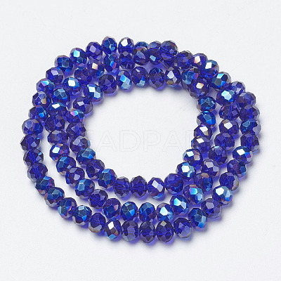 Electroplate Glass Beads Strands EGLA-A034-T2mm-I07-1