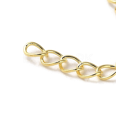 Rack Plating Brass Curb Chain Extender KK-Q807-15G-1