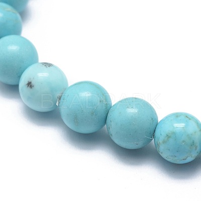 Natural Howlite Bead Stretch Bracelets BJEW-K212-A-011-1