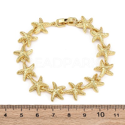 Brass Link Bracelets for Women BJEW-H209-01G-1