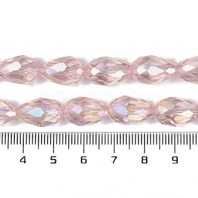 Transparent Electroplate Glass Beads Strands EGLA-N013-T4mm-B18-1