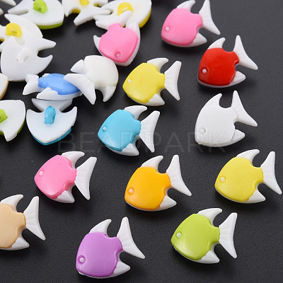 1-Hole Plastic Buttons BUTT-N018-047-1
