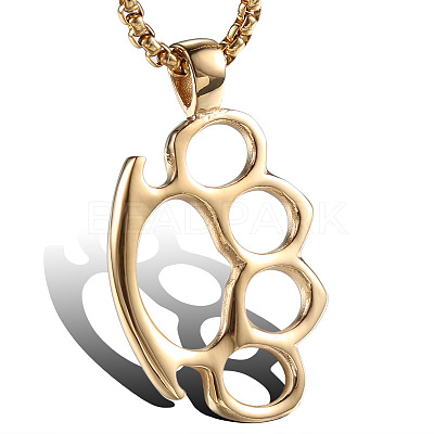 Knuckles Pendant Necklaces FIND-PW0024-14B-1