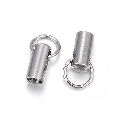 Tarnish Resistant 201 Stainless Steel Cord Ends STAS-E120-02-4mm-1