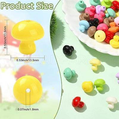 50Pcs Opaque Acrylic Beads OACR-CJ0002-65-1