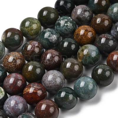 Natural Indian Agate Beads Strands G-G515-12mm-05-1