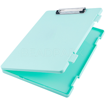 Rectangle Plastic Clipboards & Storage Folder AJEW-WH20010-40C-1