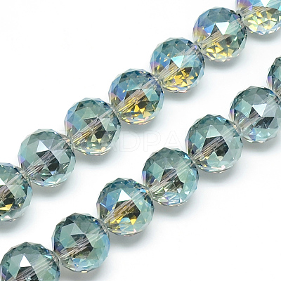 Electroplate Glass Bead Strands EGLA-S137-01-1