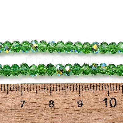 Electroplate Transparent Glass Beads Strands EGLA-A046-01A-03-1