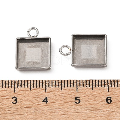 304 Stainless Steel Pendant Cabochon Settings STAS-Z201-02P-03-1