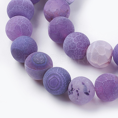 Natural Weathered Agate Beads Strands X-G-G589-8mm-06-1