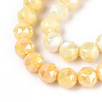 Anti-Tarnish Electroplate Glass Beads Strands X-GLAA-N010-10mm-01-1
