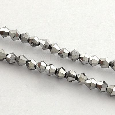 Electroplate Glass Bead Strands EGLA-R094-4mm-M1-1