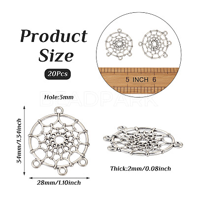 Tibetan Style Alloy Chandelier Components Links TIBE-TAG0001-01-1