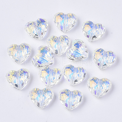 Transparent K9 Glass Beads GGLA-S056-7x8-001AB-1