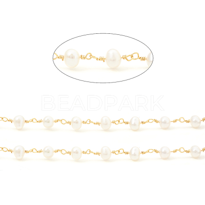 3.28 Feet Brass Handmade Beaded Chain X-CHC-I031-05B-1