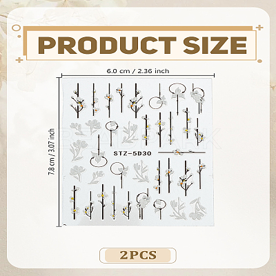PET 5D Embossed Nail Art Stickers AJEW-WH0816-215-1