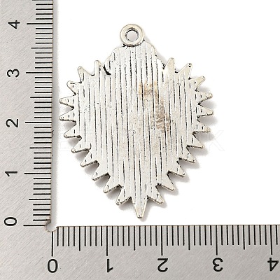 Tibetan Style Alloy Pendants Enamel Settings TIBE-L013-10AS-02-1