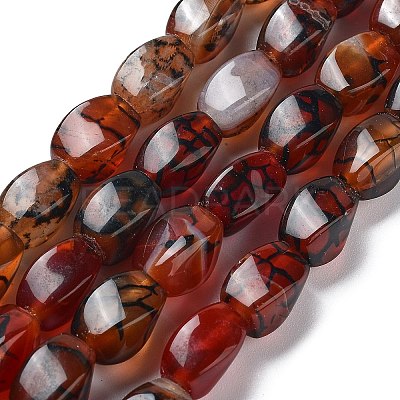 Natural Dragon Veins Agate Beads Strands G-G172-01P-1