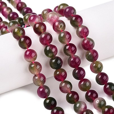 Dyed Natural White Jade Beads Strands G-T138-8mm-210-13-1