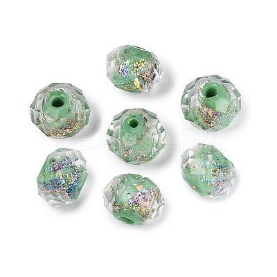 Handmade Foil Glass Beads FOIL-Q001-02C-1
