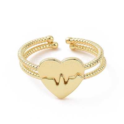2Pcs 2 Style Brass Melting Heart Matching Couple Rings Set RJEW-E072-27G-1