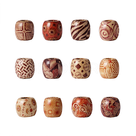 Wood Barrel Beads WOOD-TA0001-08-1