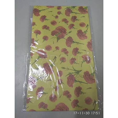 Flowers Floral Paper Gift Bag CARB-WH0001-02B-1