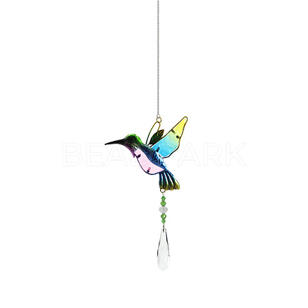 Crystal Prisms Hanging Suncatcher DJEW-PW0002-27C-1