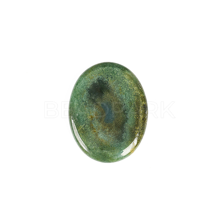 Natural Moss Agate Worry Stones G-PW0007-134H-1