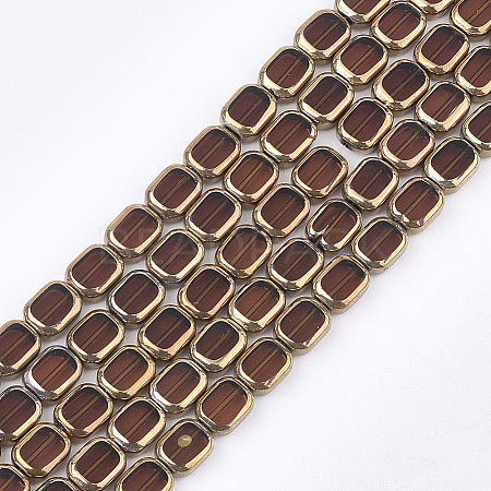 Electroplate Glass Beads Strands X-EGLA-S188-10D-1