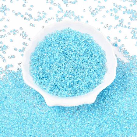 8/0 Inside Colours Transparent Glass Seed Beads SEED-T007-06E-1