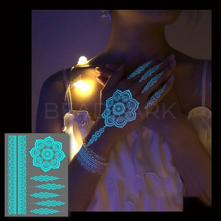 Luminous Removable Temporary Water Proof Tattoos Paper Stickers PW-WG10232-16-1