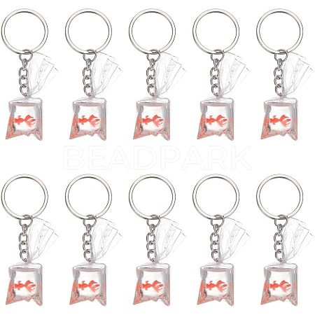 DIY 3D Goldfish Water Bag Keychain Making Kits DIY-NB0007-42-1