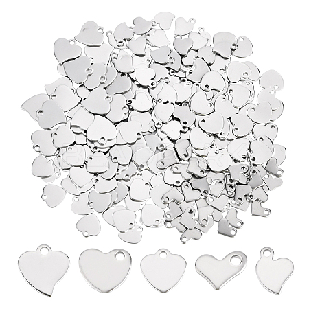 400Pcs 5 Style 304 Stainless Steel Charms STAS-DC0004-08-1
