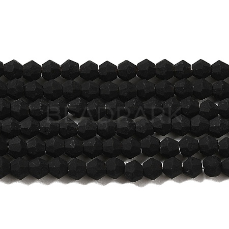 Imitate Austrian Crystal Frosted Glass Beads Strands GLAA-F029-TM2mm-B02-1