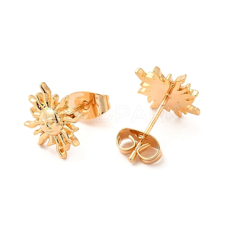 Brass Stud Earrings for Women KK-M239-01G-1