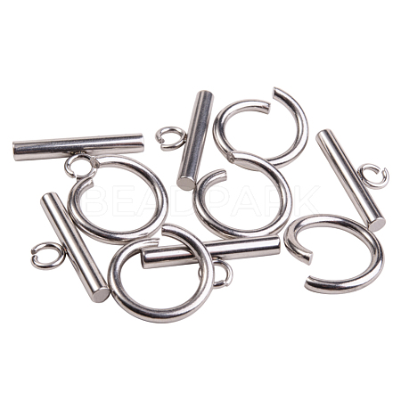 304 Stainless Steel Toggle Clasps STAS-PH0002-38P-1