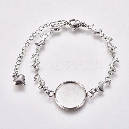 304 Stainless Steel Bracelet Making STAS-L248-003P-1