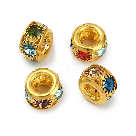 Brass Rhinestone Beads KK-U071-02A-02G-1