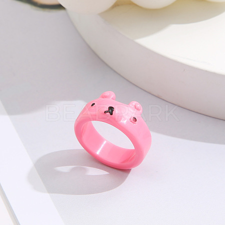 Cute Cartoon Resin Finger Rings for Women WG24438-12-1