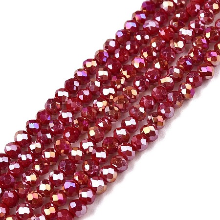 Electroplate Glass Beads Strands EGLA-A044-P2mm-B02-1