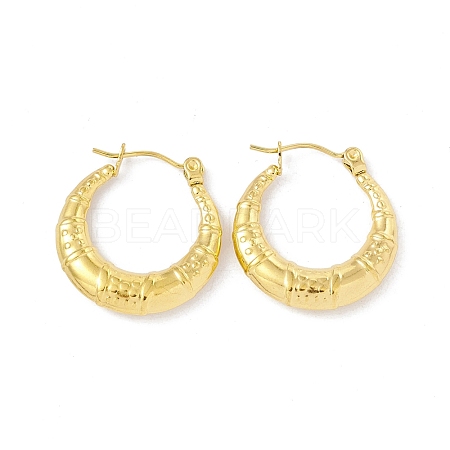 Ion Plating(IP) 304 Stainless Steel Croissant Chunky Hoop Earrings for Women EJEW-I267-03G-1