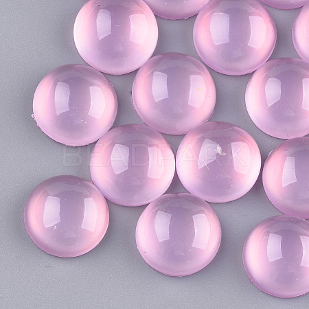 Translucent Resin Cabochons RESI-S361-8mm-01-1