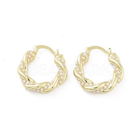 Brass Hoop Earrings EJEW-Q811-37G-1