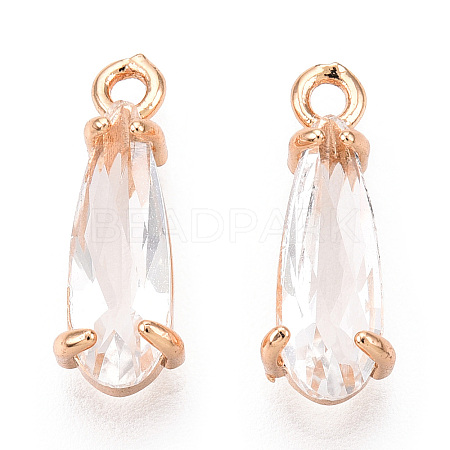 Faceted Glass Pendants GLAA-T010-004J-1