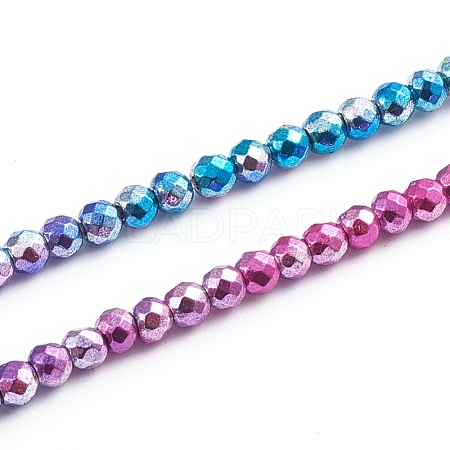 Electroplated Non-magnetic Synthetic Hematite Beads Strands G-L562-10A-1