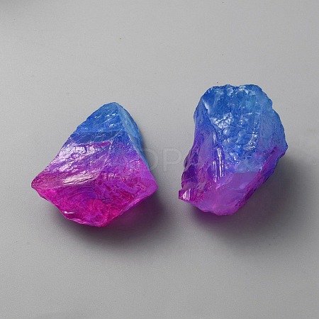 Electroplated Raw Rough Natural Quartz Crystal Beads LS-G-WH0016-43B-1