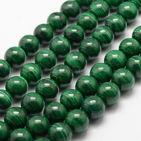 Natural Malachite Beads Strands G-F461-05-12mm-1